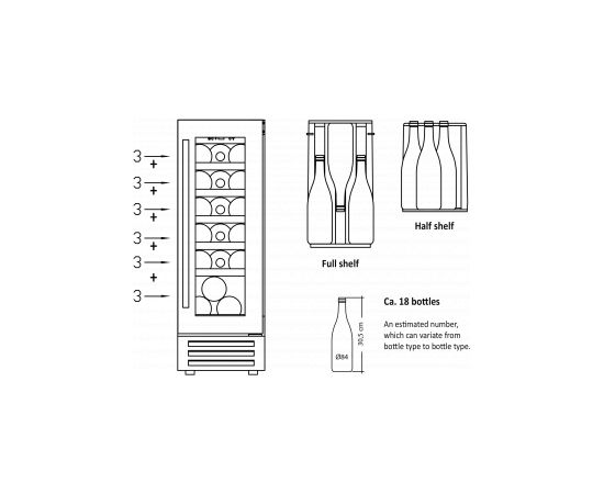 Wine refrigerator Scandomestic SV19B