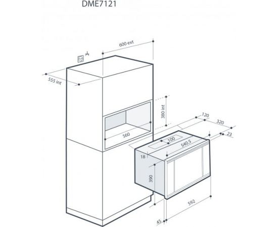 Built-in microwave oven De Dietrich DME7121W