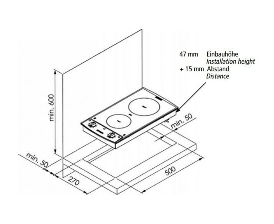 Ceramic built-in hob Rommelsbacher EBC3075E Iebūvējama virsma - Keramika