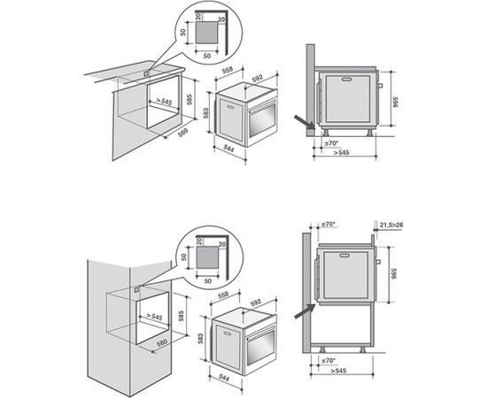 Built-in oven with steam  De Dietrich DOS7585A