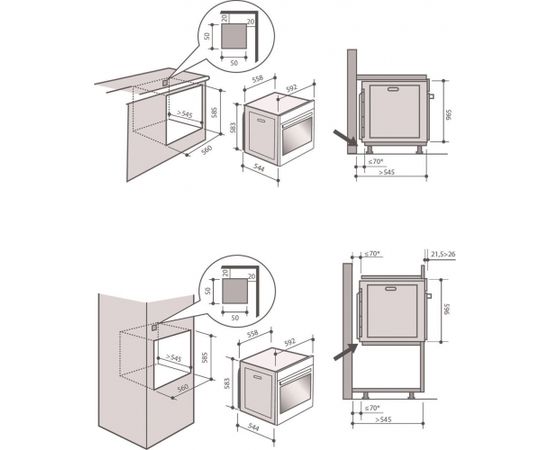 Built-in oven with steam  De Dietrich DOR7586X