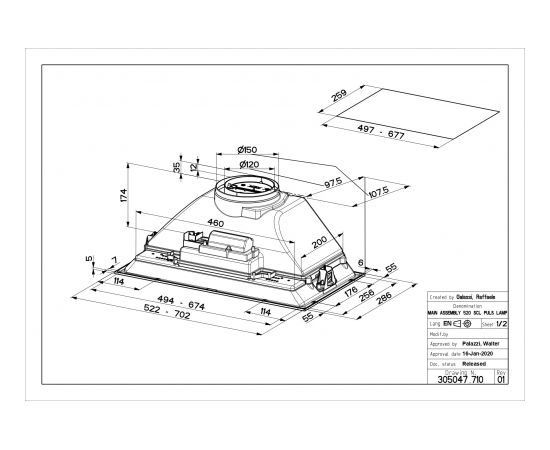 Built in hood Faber Inka Smart C LG A52