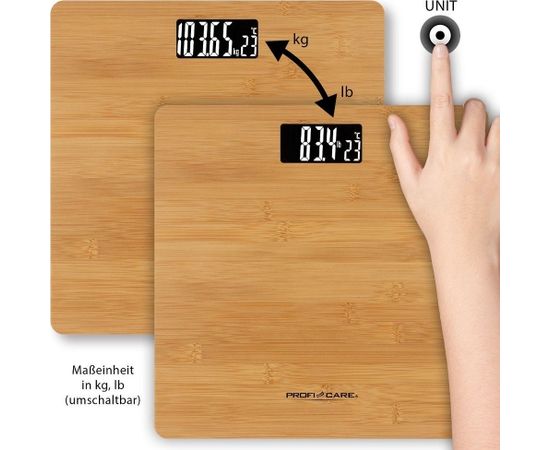 Bamboo bathroom scale ProfiCare PCPW3103