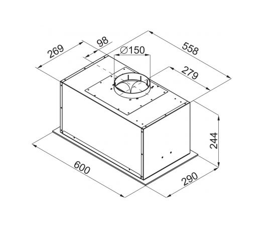 Built-in hood Greentek Faro black