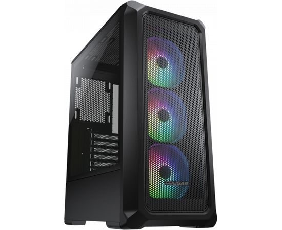 Cougar I Archon 2 Mesh RGB Black I 385CC50.0001 I Case I Mini tower / 3 ARGB fans / TG transparent side window / Black