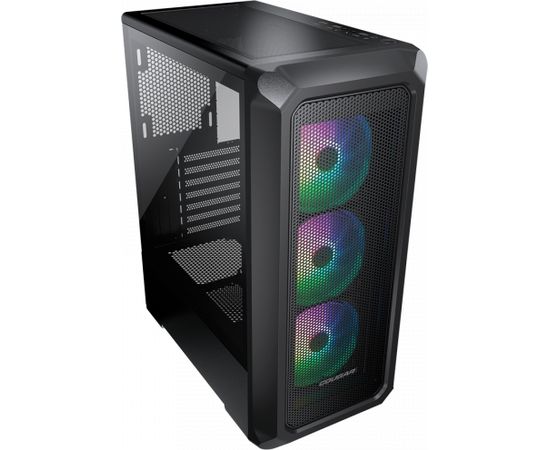 Cougar I Archon 2 Mesh RGB Black I 385CC50.0001 I Case I Mini tower / 3 ARGB fans / TG transparent side window / Black