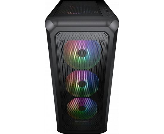 Cougar I Archon 2 Mesh RGB Black I 385CC50.0001 I Case I Mini tower / 3 ARGB fans / TG transparent side window / Black