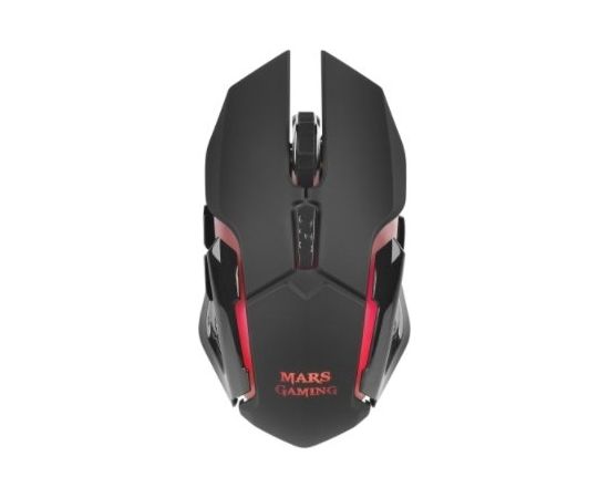 Mars Gaming MMW Беспроводная игровая мышь с Дополнительными кнопками / RGB / 3200 DPI / черный