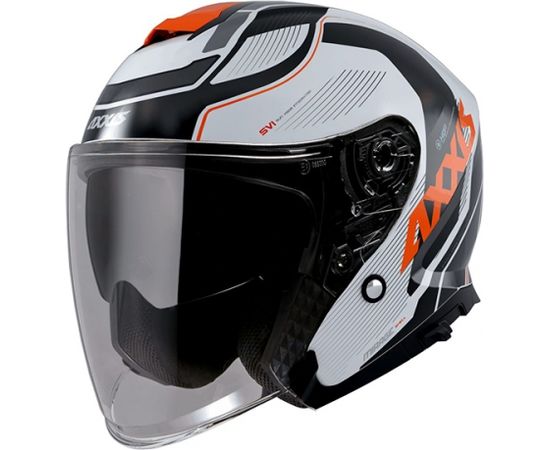 Axxis Helmets, S.a Mirage SV Trend (M) A4 WhiteBlackOrange ķivere