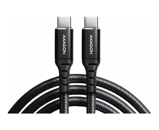 Axagon Data and charging USB 2.0 cable length 3 m. 3A. PD 60W, 3A. Black braided.