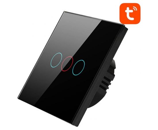 Smart Light Switch WiFi Avatto TS02-EU-B3 3 Way TUYA (black)
