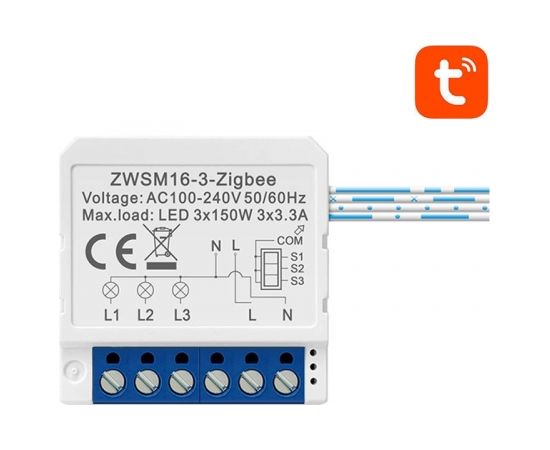 Smart Switch Module ZigBee Avatto ZWSM16-W3 TUYA