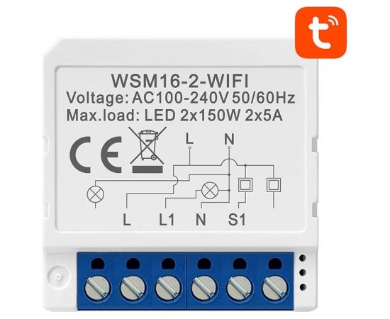 Smart Switch Module WiFi Avatto WSM16-W2 TUYA