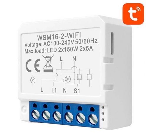 Smart Switch Module WiFi Avatto WSM16-W2 TUYA