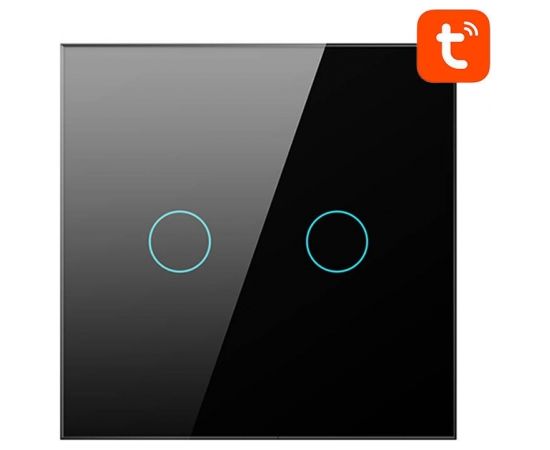 Smart Light Switch WiFi Avatto TS02-EU-B2 2 way (black)