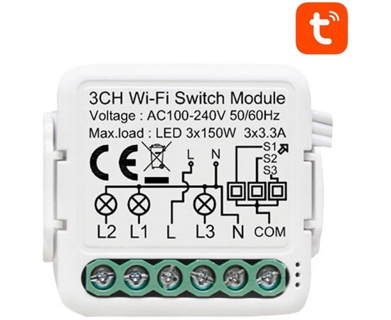 Smart Switch Module WiFi Avatto N-WSM01-3 TUYA