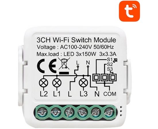 Smart Switch Module WiFi Avatto N-WSM01-3 TUYA