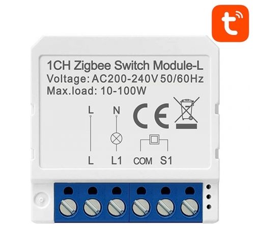 Smart Switch Module ZigBee Avatto LZWSM16-W1 No Neutral TUYA