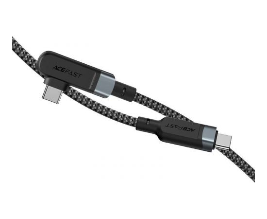 Cable USB-C to USB-C Acefast C5-03 angled, 100W, 2m (black)