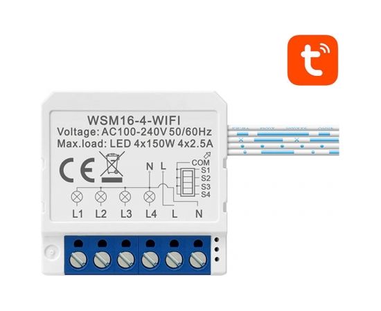 Smart Switch Module WiFi Avatto WSM16-W4 TUYA