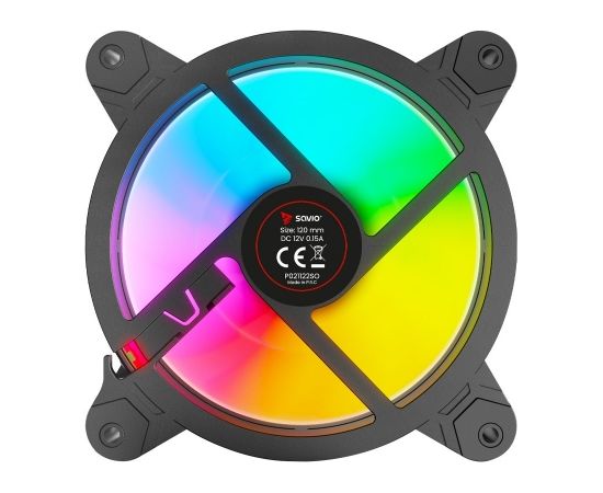 SAVIO FAN-01 4-pack 120mm ARGB fan including controller and remote control
