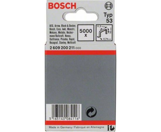 Skavas Bosch 2609200211; 11,4x10 mm; 5000 gab.; tips 53