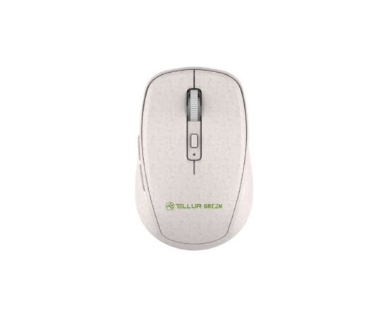 Tellur Green Wireless Mouse Nano Reciever Creame