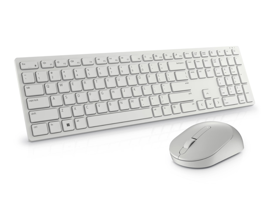 DELL KM5221W Pro Wireless Keyboard + Mouse Set - US International White