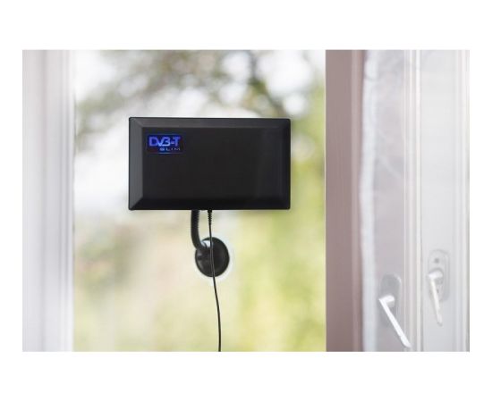 Maclean Active indoor antenna DVB-T/T2 H.265 HEVC amplifier antenna Antenna with amplifier Suction cup Bracket USB 5V ТВ антенны