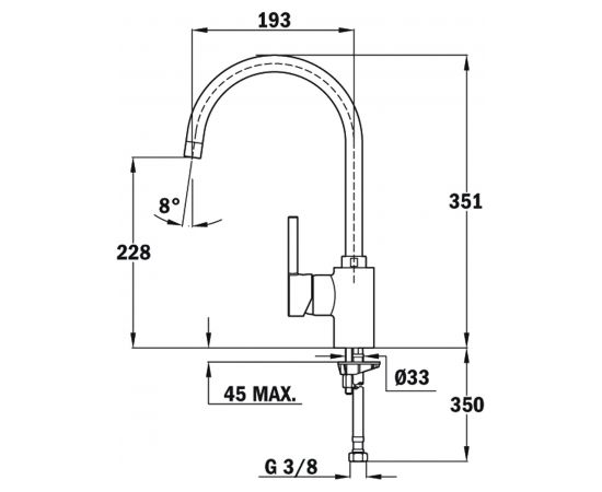Kitchen tap Teka ARK 915 chrome