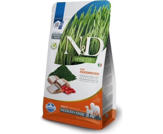 FARMINA N&D Spirulina Herring Adult Med/Maxi - dry dog food - 7 kg