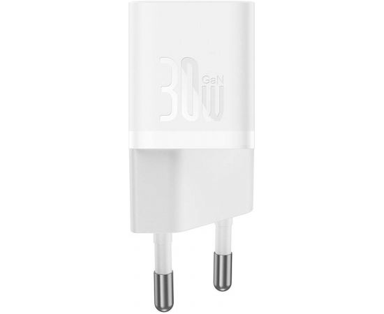 Mini wall charger Baseus GaN5 30W (white)