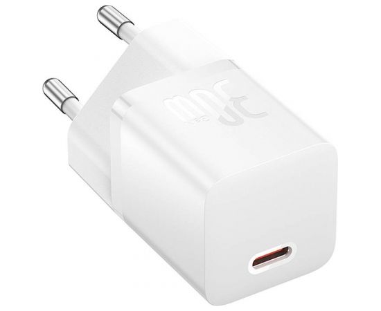 Mini wall charger Baseus GaN5 30W (white)