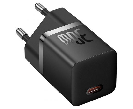 Mini wall charger Baseus GaN5 30W (black)