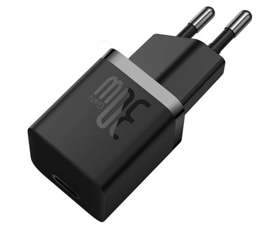 Mini wall charger Baseus GaN5 30W (black)