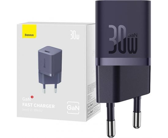 Mini wall charger Baseus GaN5 30W (purple)