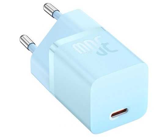 Mini wall charger Baseus GaN5 30W (blue)