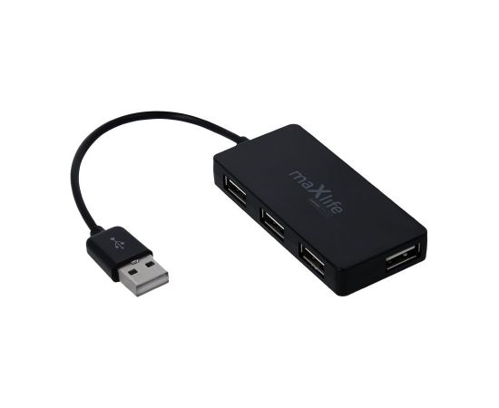 Maxlife Home Office USB 2.0 USB - 4x USB 0,15 m black + кабель 1,5 m Hub