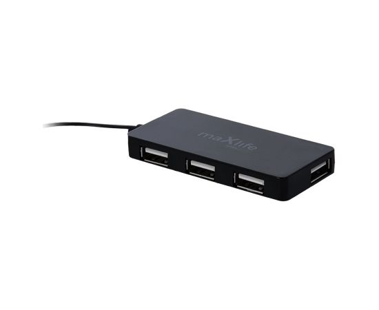 Maxlife Home Office USB 2.0 USB - 4x USB 0,15 m black + кабель 1,5 m Hub