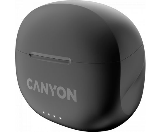 CANYON TWS-8, Bluetooth headset, with microphone, with ENC, BT V5.3 JL 6976D4, Frequence Response:20Hz-20kHz, battery EarBud 40mAh*2+Charging Case 470mAh, type-C cable length 0.24m, Size: 59*48.8*25.5mm, 0.041kg, Black