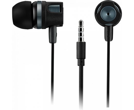 CANYON EP-3, Stereo earphones with microphone, Dark gray, cable length 1.2m, 21.5*12mm, 0.011kg