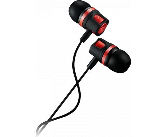 CANYON EP-3, Stereo earphones with microphone, Red, cable length 1.2m, 21.5*12mm, 0.011kg