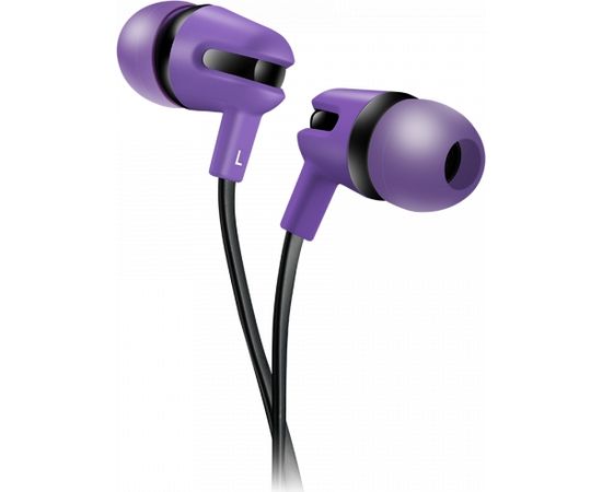 CANYON SEP-4, Stereo earphone with microphone, 1.2m flat cable, Purple, 22*12*12mm, 0.013kg