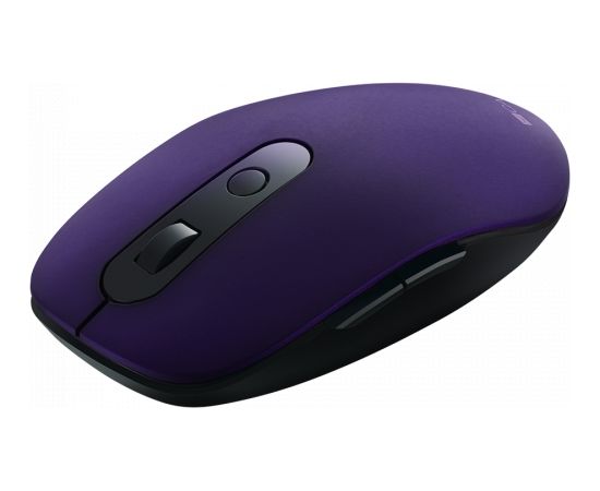 CANYON MW-9, 2 in 1 Wireless optical mouse with 6 buttons, DPI 800/1000/1200/1500, 2 mode(BT/ 2.4GHz), Battery AA*1pcs, Violet, silent switch for right/left keys, 65.4*112.25*32.3mm, 0.092kg