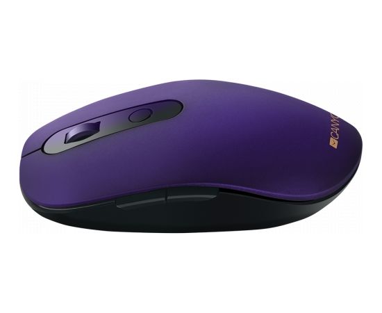 CANYON MW-9, 2 in 1 Wireless optical mouse with 6 buttons, DPI 800/1000/1200/1500, 2 mode(BT/ 2.4GHz), Battery AA*1pcs, Violet, silent switch for right/left keys, 65.4*112.25*32.3mm, 0.092kg