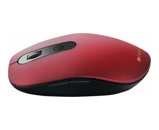 CANYON MW-9, 2 in 1 Wireless optical mouse with 6 buttons, DPI 800/1000/1200/1500, 2 mode(BT/ 2.4GHz), Battery AA*1pcs, Red, silent switch for right/left keys, 65.4*112.25*32.3mm, 0.092kg