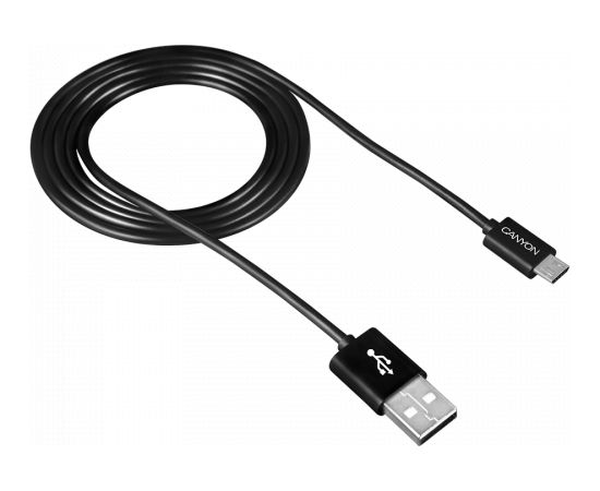 CANYON UM-1, Micro USB cable, 1M, Black, 15*8.2*1000mm, 0.018kg