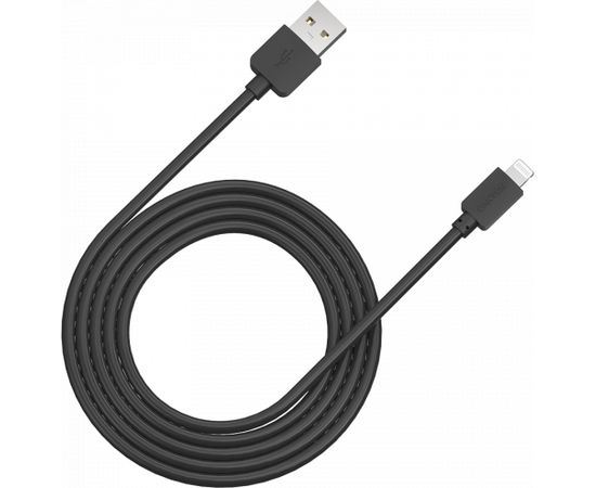 CANYON CFI-1, Lightning USB Cable for Apple, round, cable length 1m, Black, 15.9*7*1000mm, 0.018kg