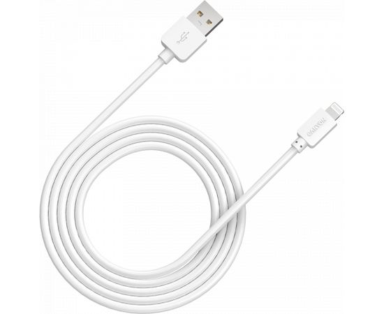 CANYON CFI-1, Lightning USB Cable for Apple, round, cable length 1m, White, 15.9*7*1000mm, 0.018kg