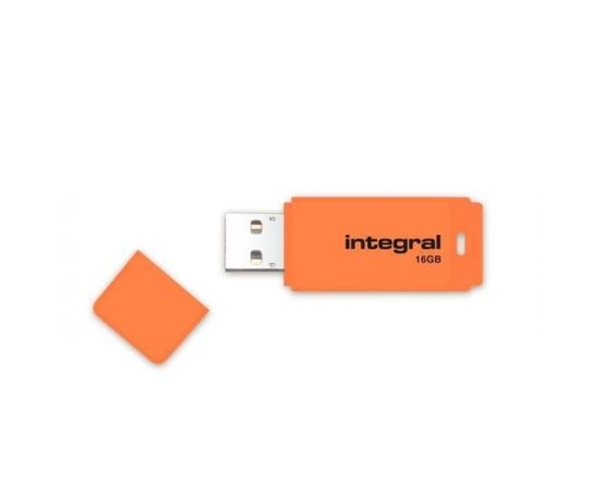 Integral USB Flash Drive Neon 16GB USB 2.0 - Orange